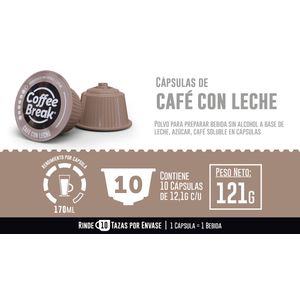 Capsulas Coffee Break Comp Dolce Gusto x 10u Café con Leche